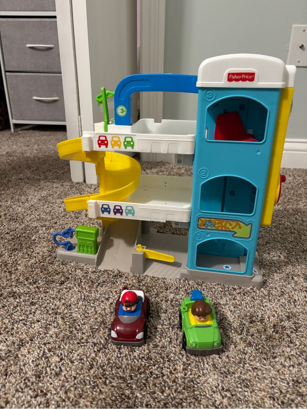 Fisher Price Little People Garage Playset with 2 Cars